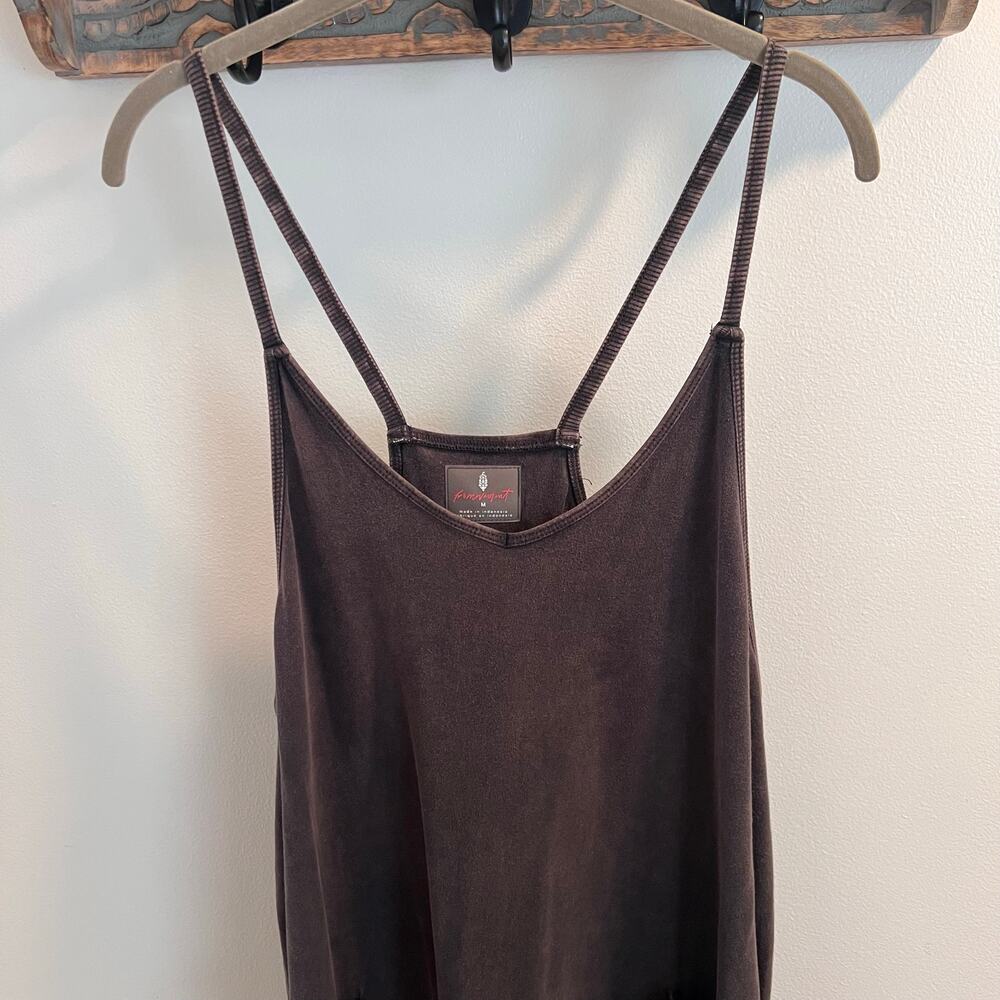 FP Movement Free People Washed Black Hot Shot Jumpsuit Size M - Picture 3 of 9